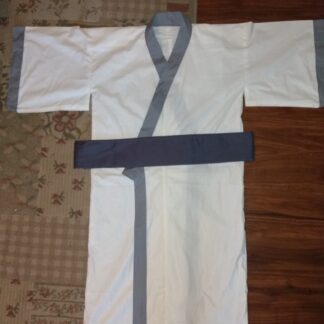 Custom Samurai Jack Costume | White Kimono with Gray Trim & Obi